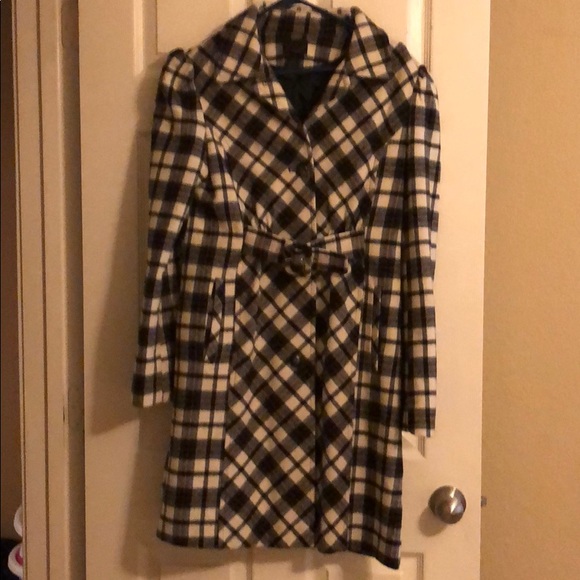Via (Victoria’s Secret) Jackets & Blazers - Via (Victoria’s Secret) Plaid Pea Coat